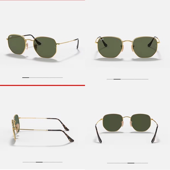 Ray-ban RB3548N hexagonal flat lense sunglasses main image 10